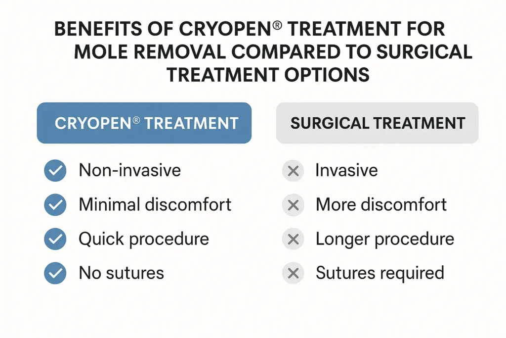 Benefits of facial mole removal Ruislip Gardens - call our team today to book a consultation