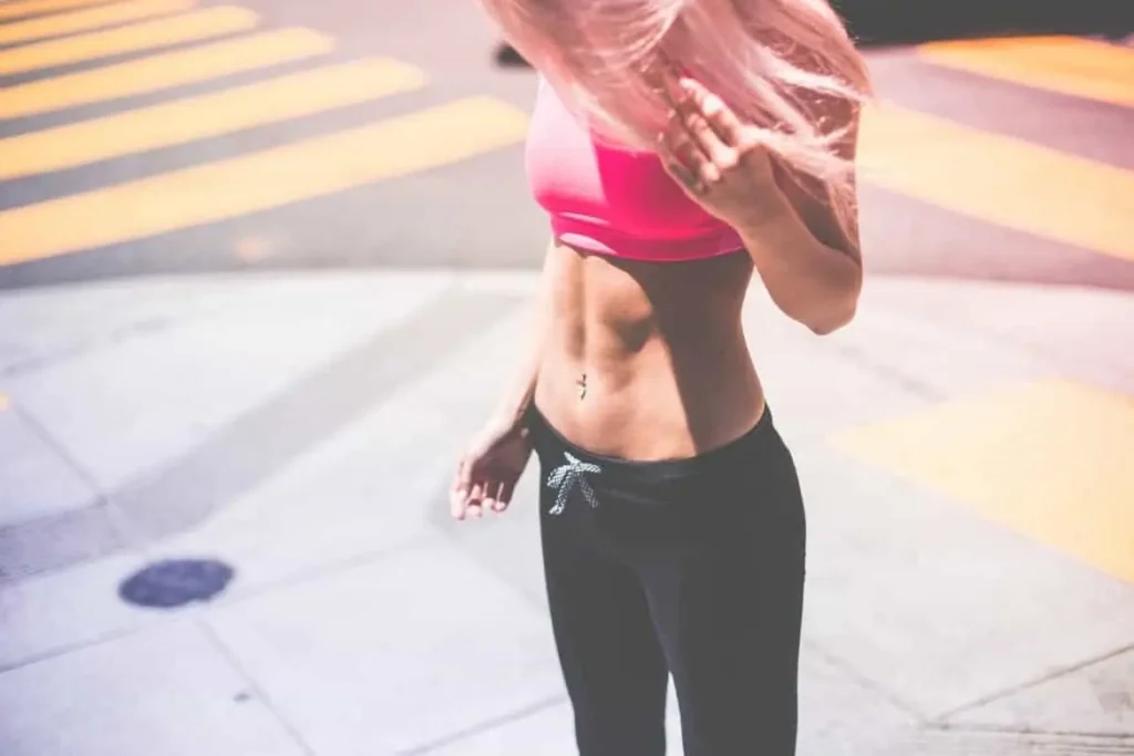 Woman with toned stomach after LA-EMS Body Sculpting Treatment Ruislip Gardens